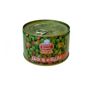 الكسيح بازلاء وجزر علبة معدنية 400 غم *24