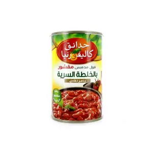 حدائق كاليفورنيا فول مدمس بالخلطة السرية 400 غم *12